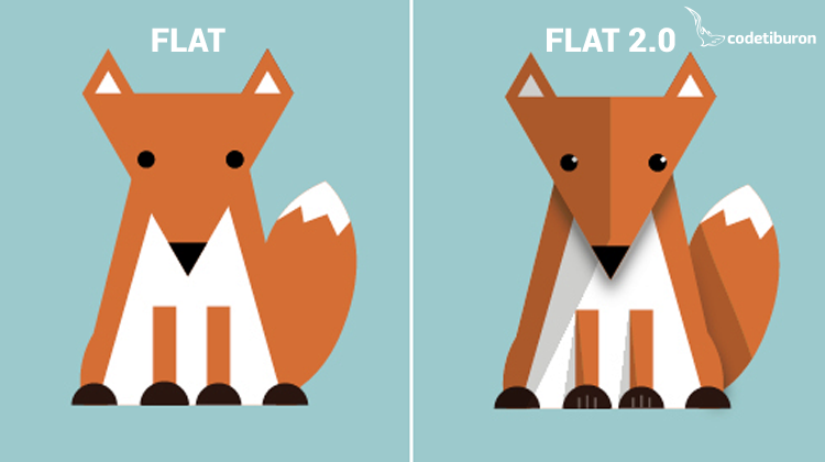 Flat 2.0, semi-flat design