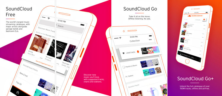 SoundCloud app screenshot