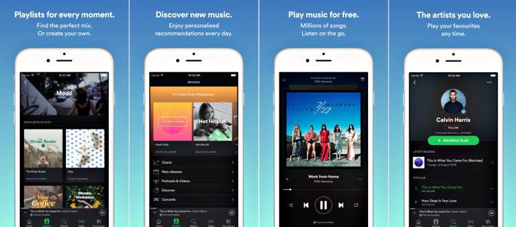 Spotify app screenshot