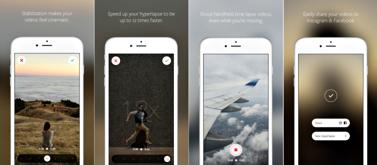 Hyperlapse app screenshot