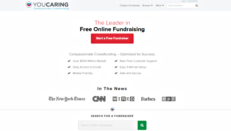 YouCaring_crowdfunding website