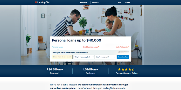 lending club crowdfunding website