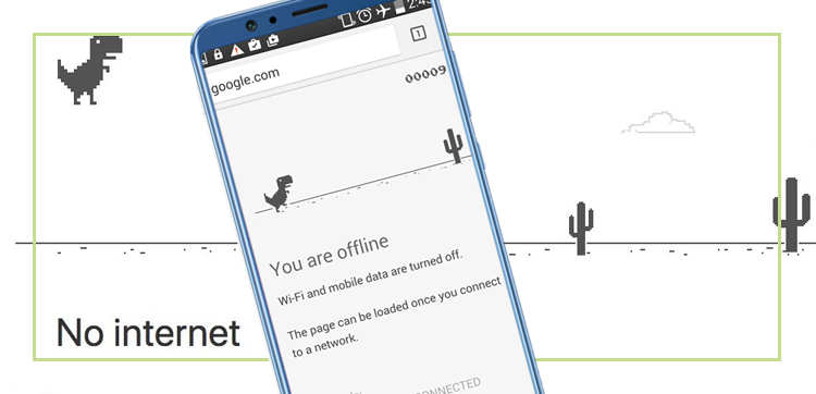 downasaur - a no-internet sign in chrome